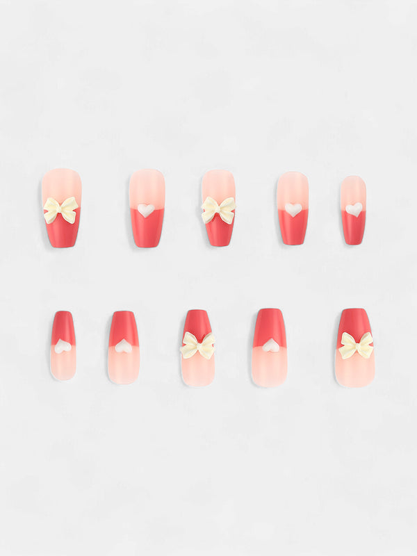 The Arc Cuore Press-On Nails - Watermelon Pink