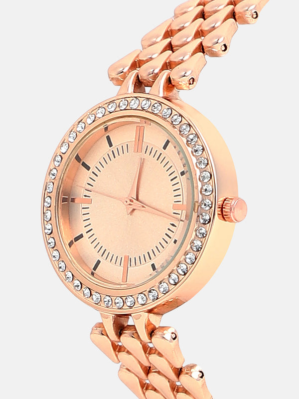 The Drip Round Watch - California Gold