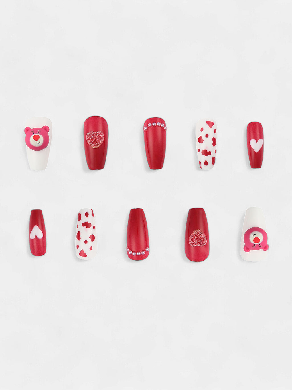 The Strawberry Shortcake Press-On Nails - Crimson Red