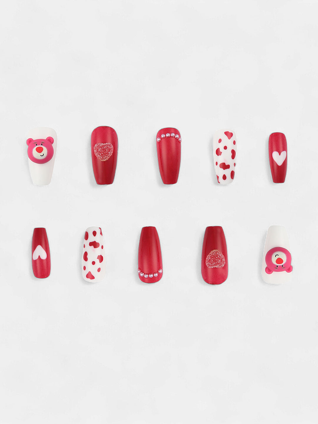 The Strawberry Shortcake Press-On Nails - Crimson Red