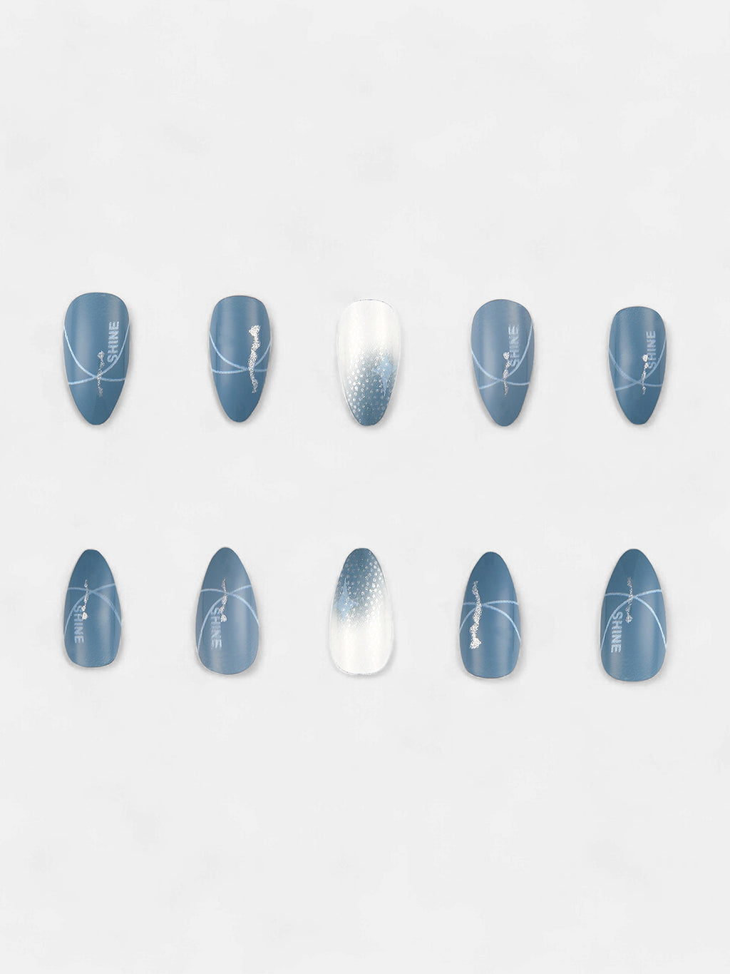 The Cluster Press-On Nails - Icy Blue