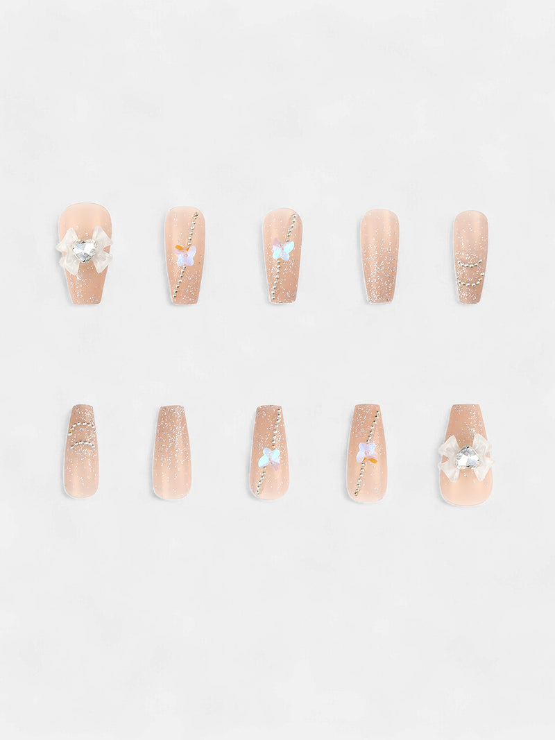 The Coquette Press-On Nails - Soft Pink