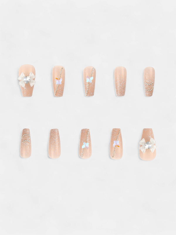 The Coquette Press-On Nails - Soft Pink