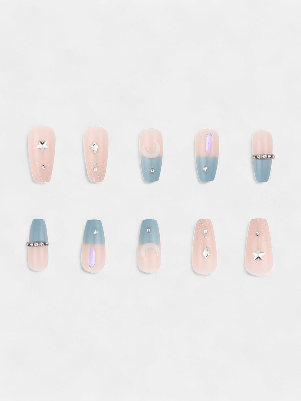 The Celestrial Press-On Nails - Powder Blue