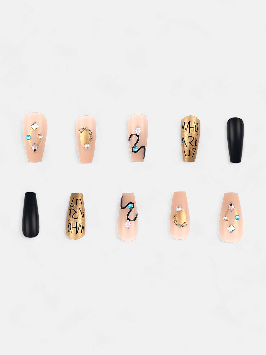 The Soiree Press-On Nails - Metallic Silver