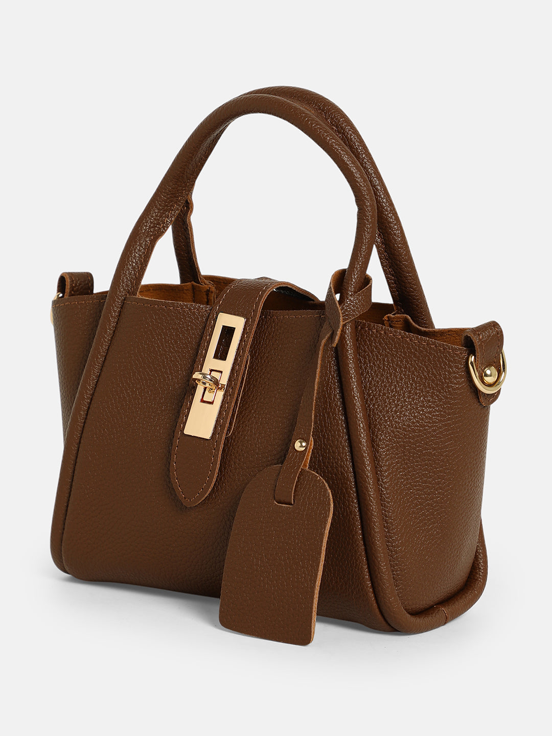 The Galleria Hand Bag With Pouch - Mocha Brown