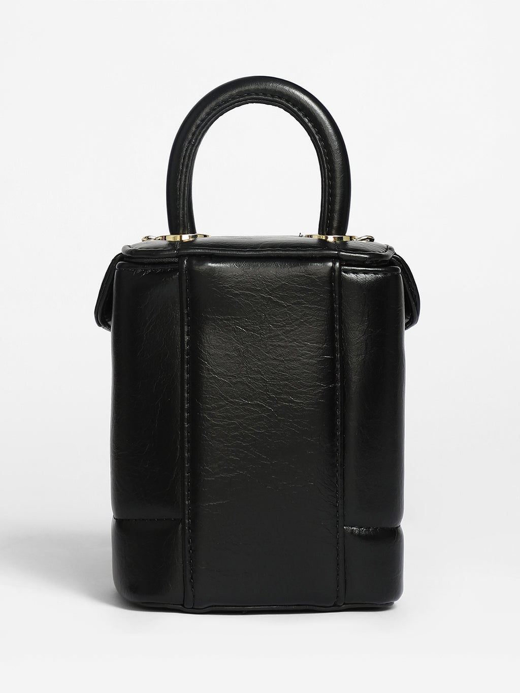 Dented Buckle Bucket Bag