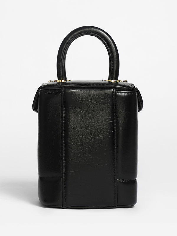 Dented Buckle Bucket Bag