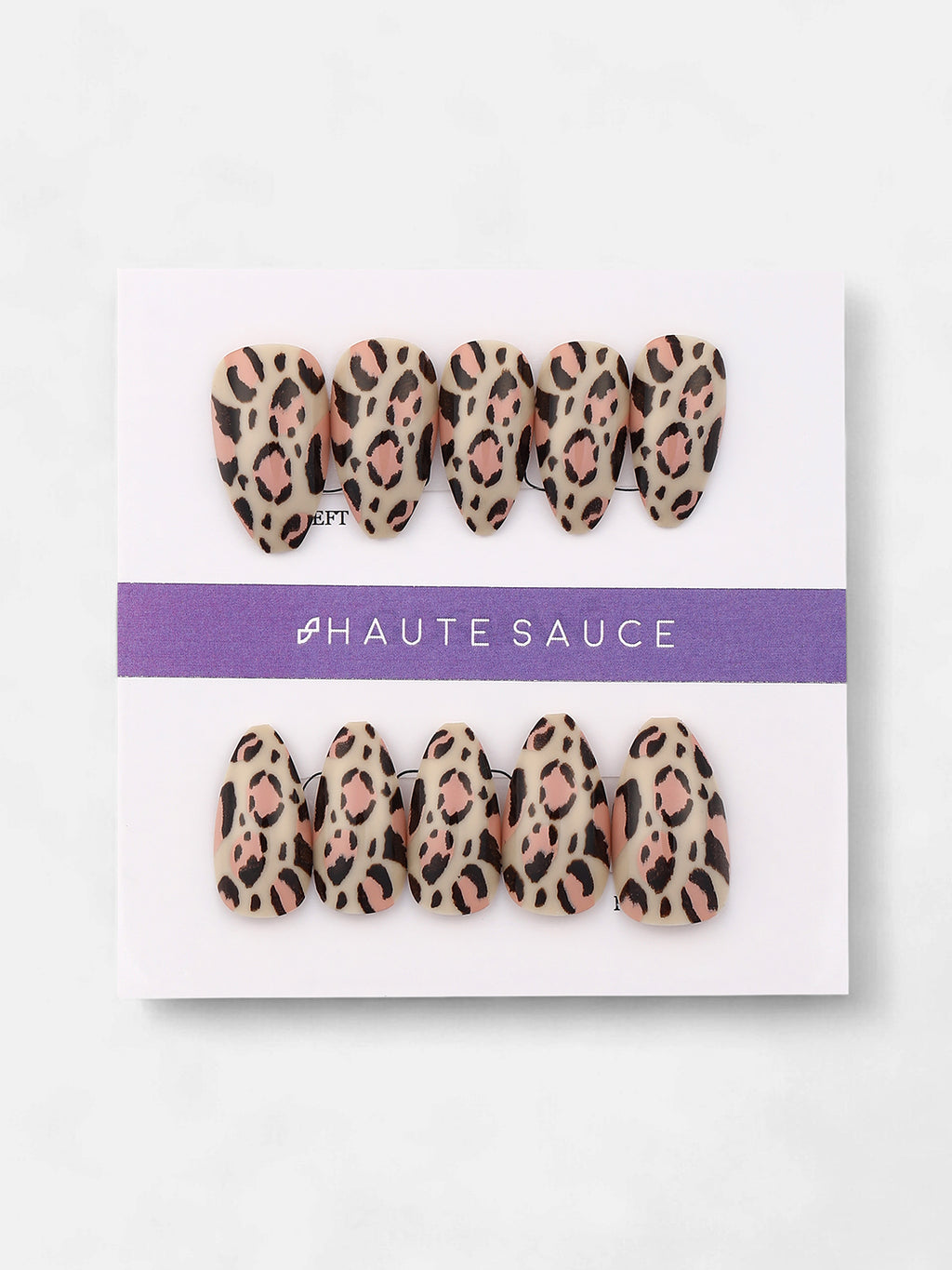 The Leopard Press-On Nails - Saltbox Beige