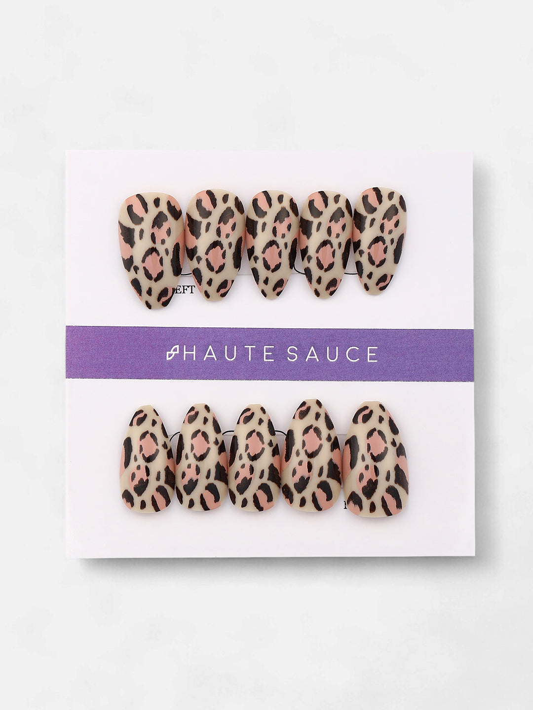 The Leopard Press-On Nails - Saltbox Beige
