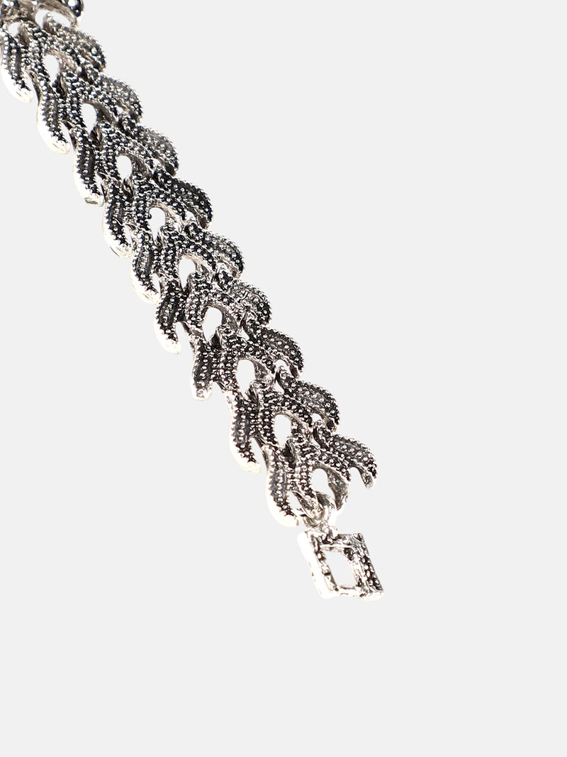 The Wishbone Oval Watch - Antique Silver
