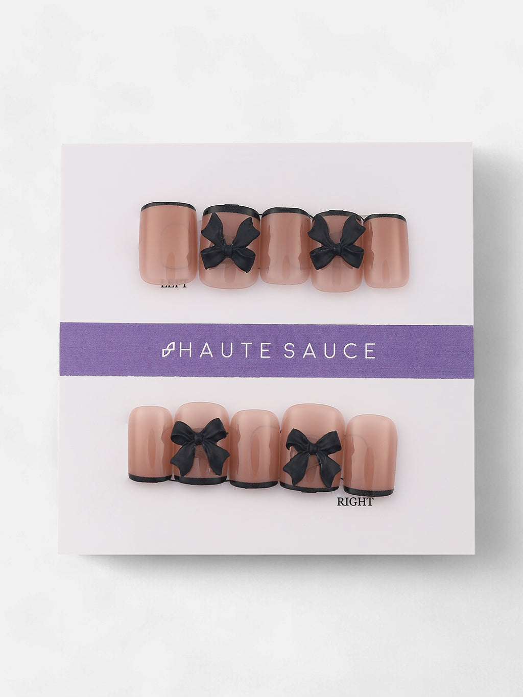 The Bow Press-On Nails - Onyx Black