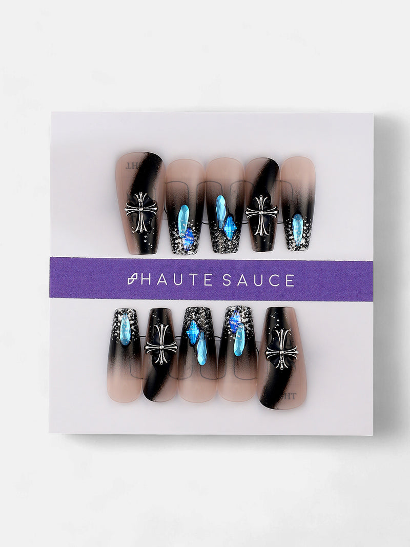 The Moo Press-On Nails - Onyx Black