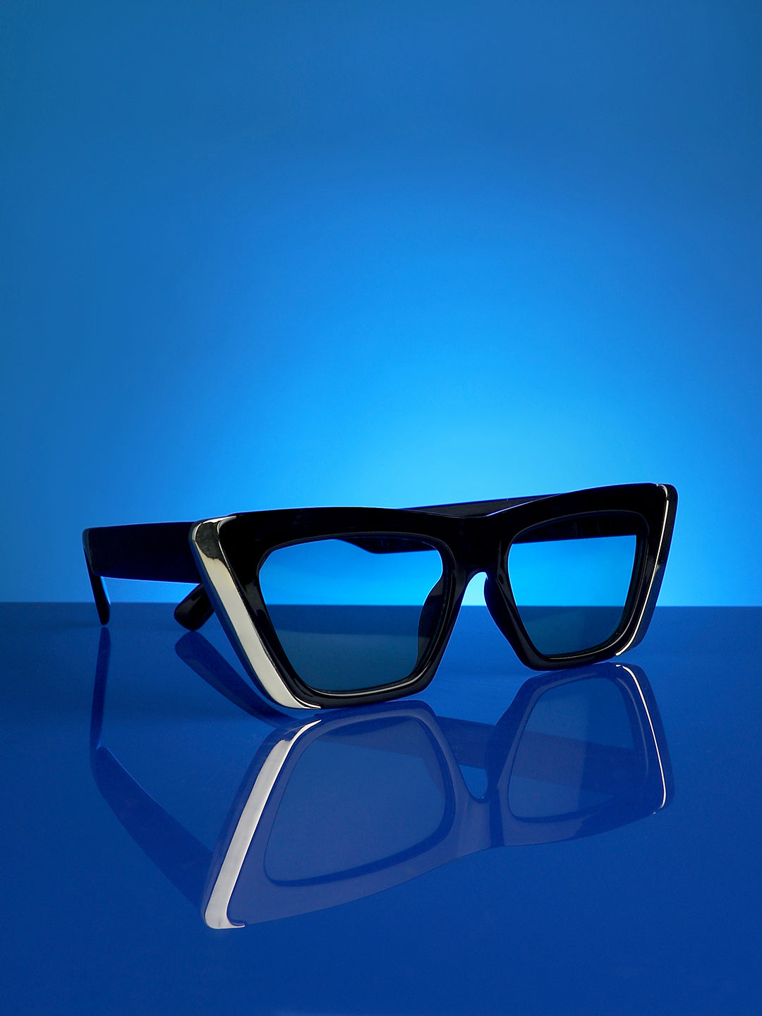 Full Rim Cateye Sunglasses - Black