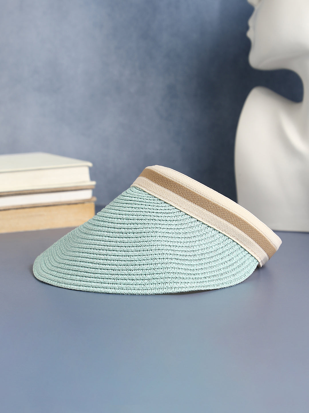 Striped Visor Cap - Blue