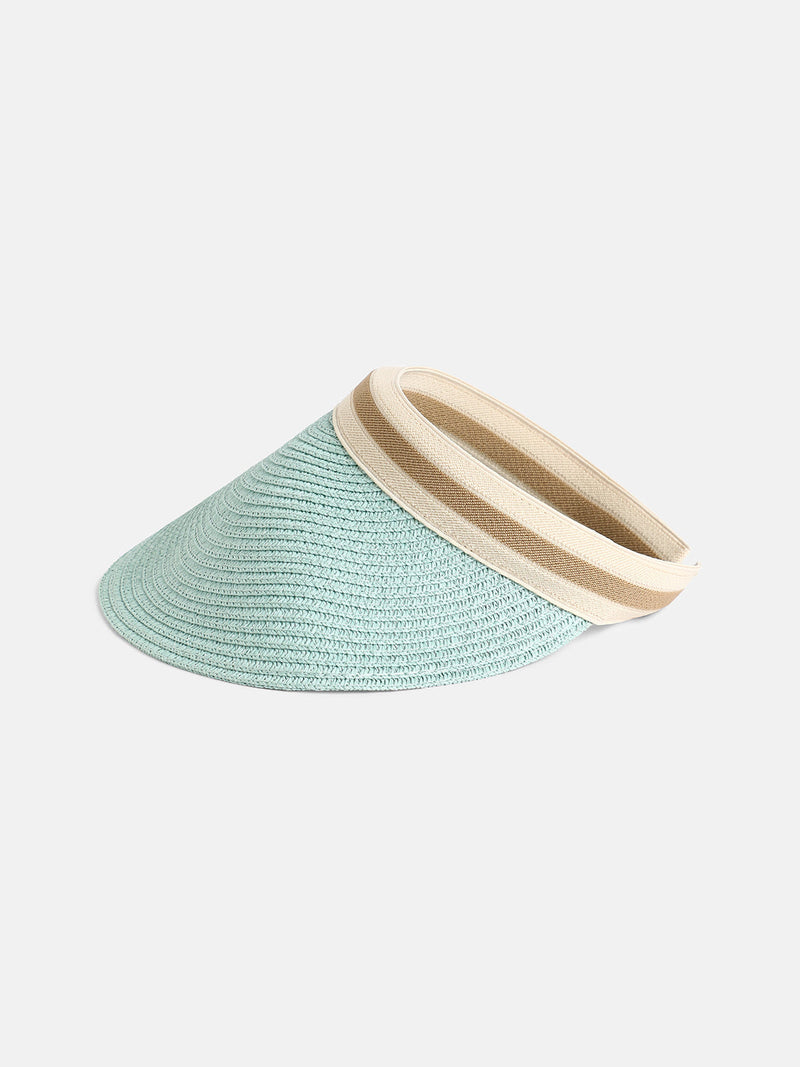 Striped Visor Cap - Blue