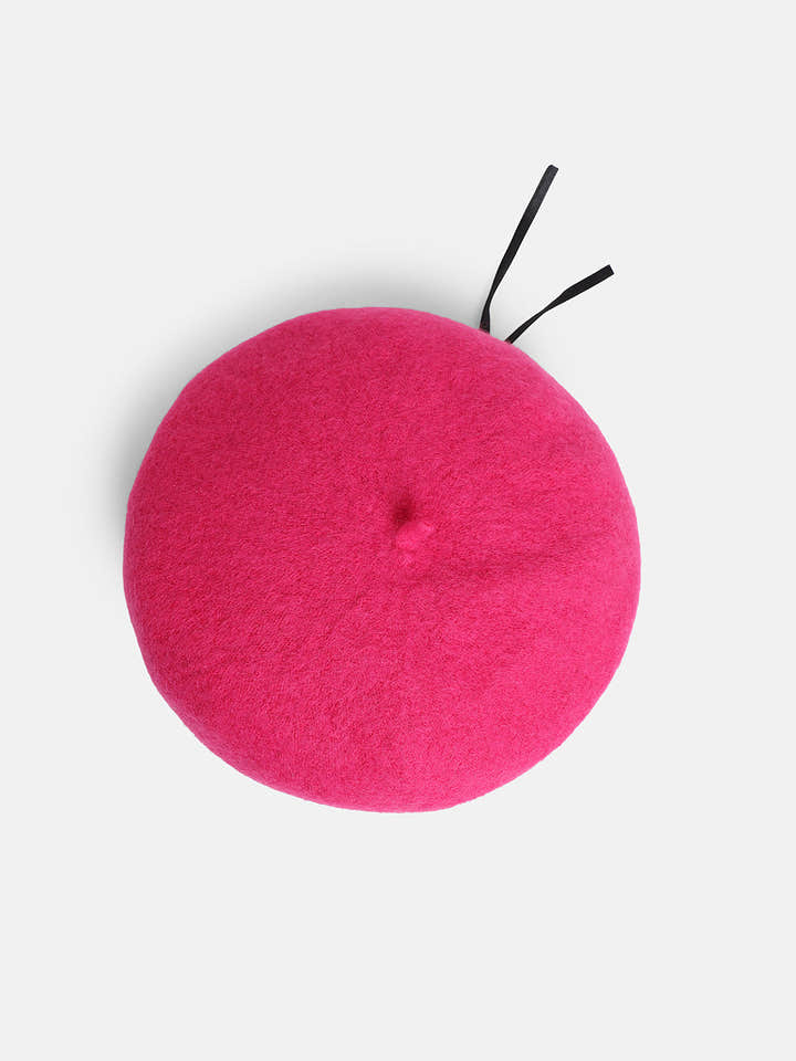 Solid Beret Hat - Pink