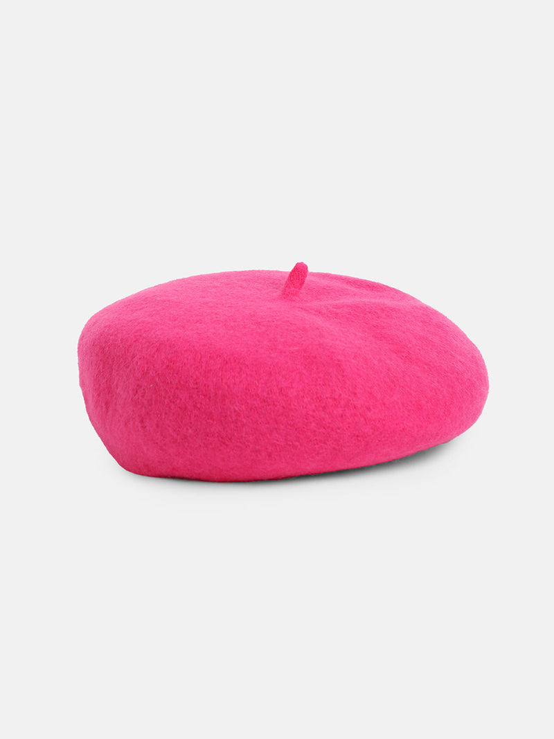 Solid Beret Hat - Pink