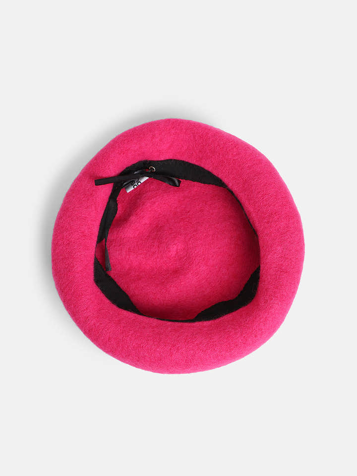 Solid Beret Hat - Pink