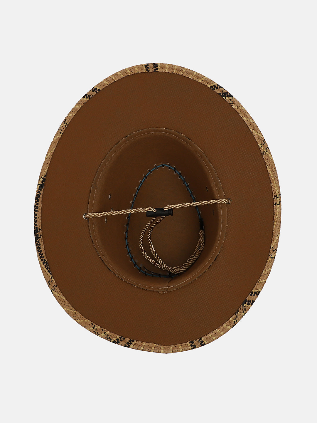 Checkered Cowboy Hat - Brown