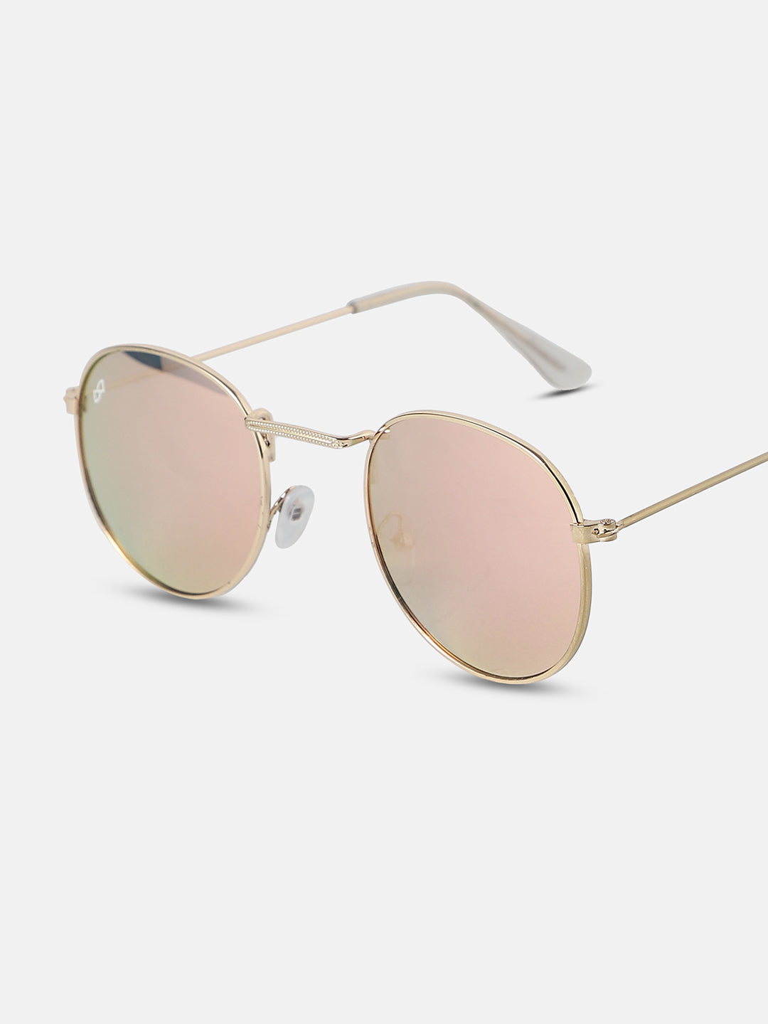 Metallic Round Sunglasses - Gold