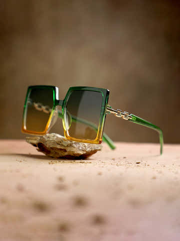 Gradient Oversized Sunglasses - Green