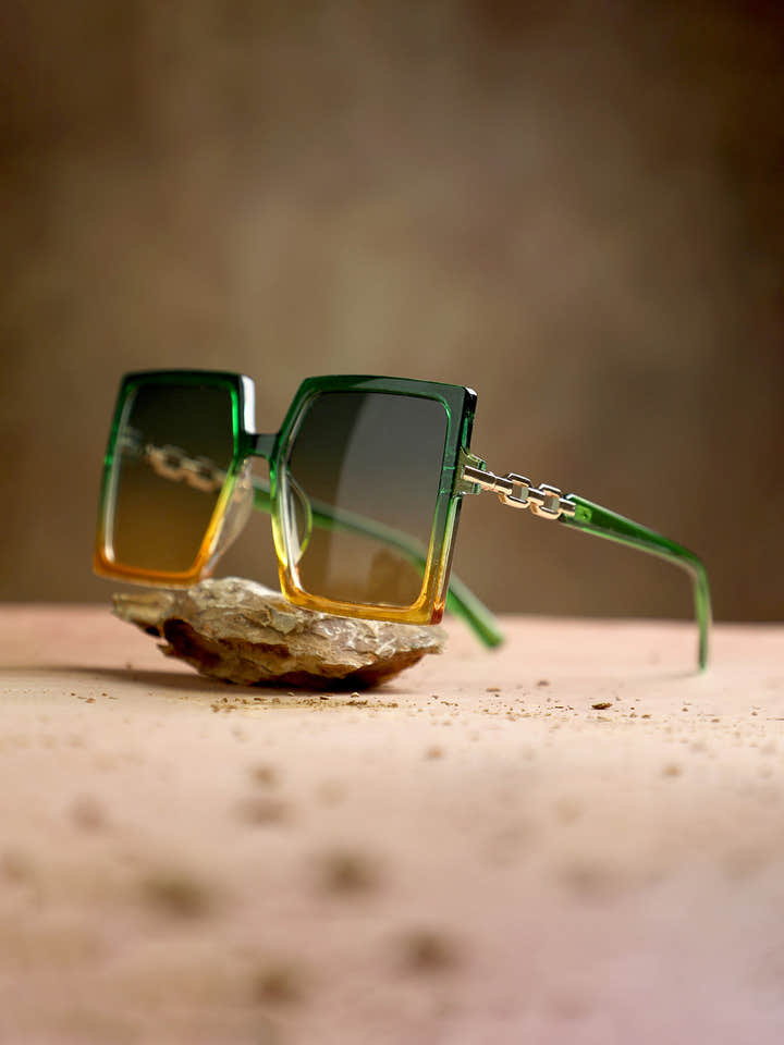 Gradient Oversized Sunglasses - Green
