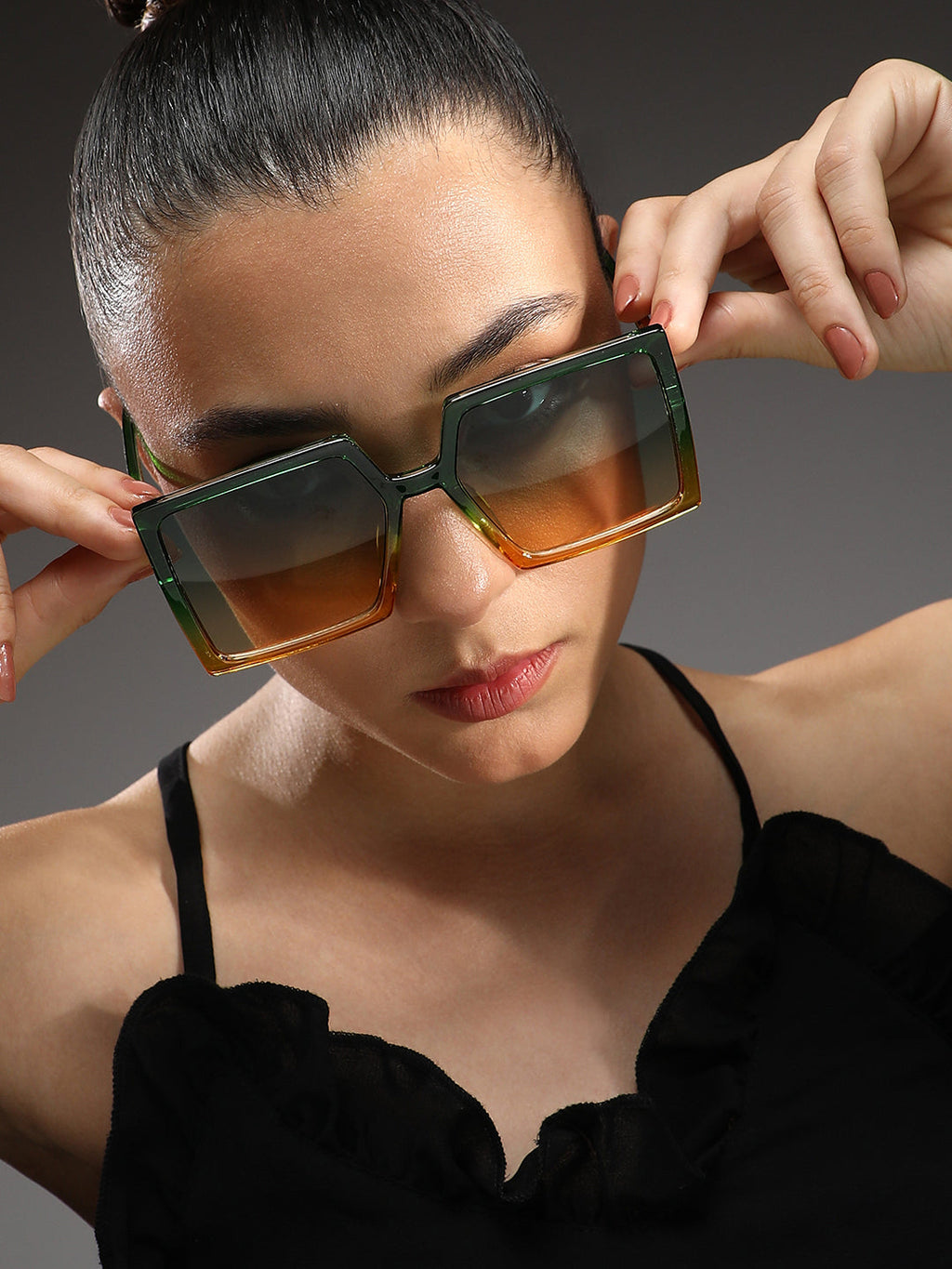 Gradient Oversized Sunglasses - Green