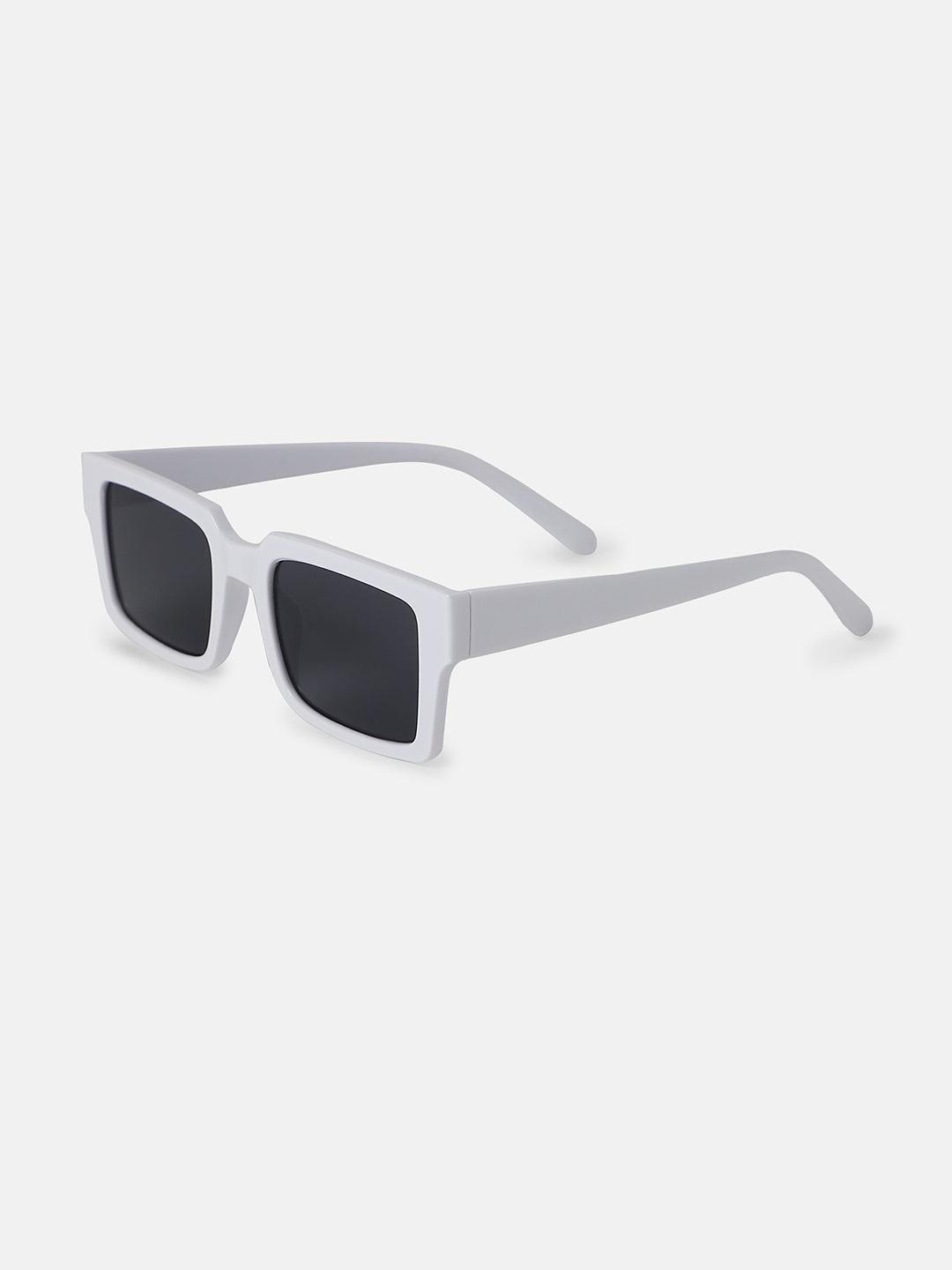 Full Rim Rectangular Sunglasses - White