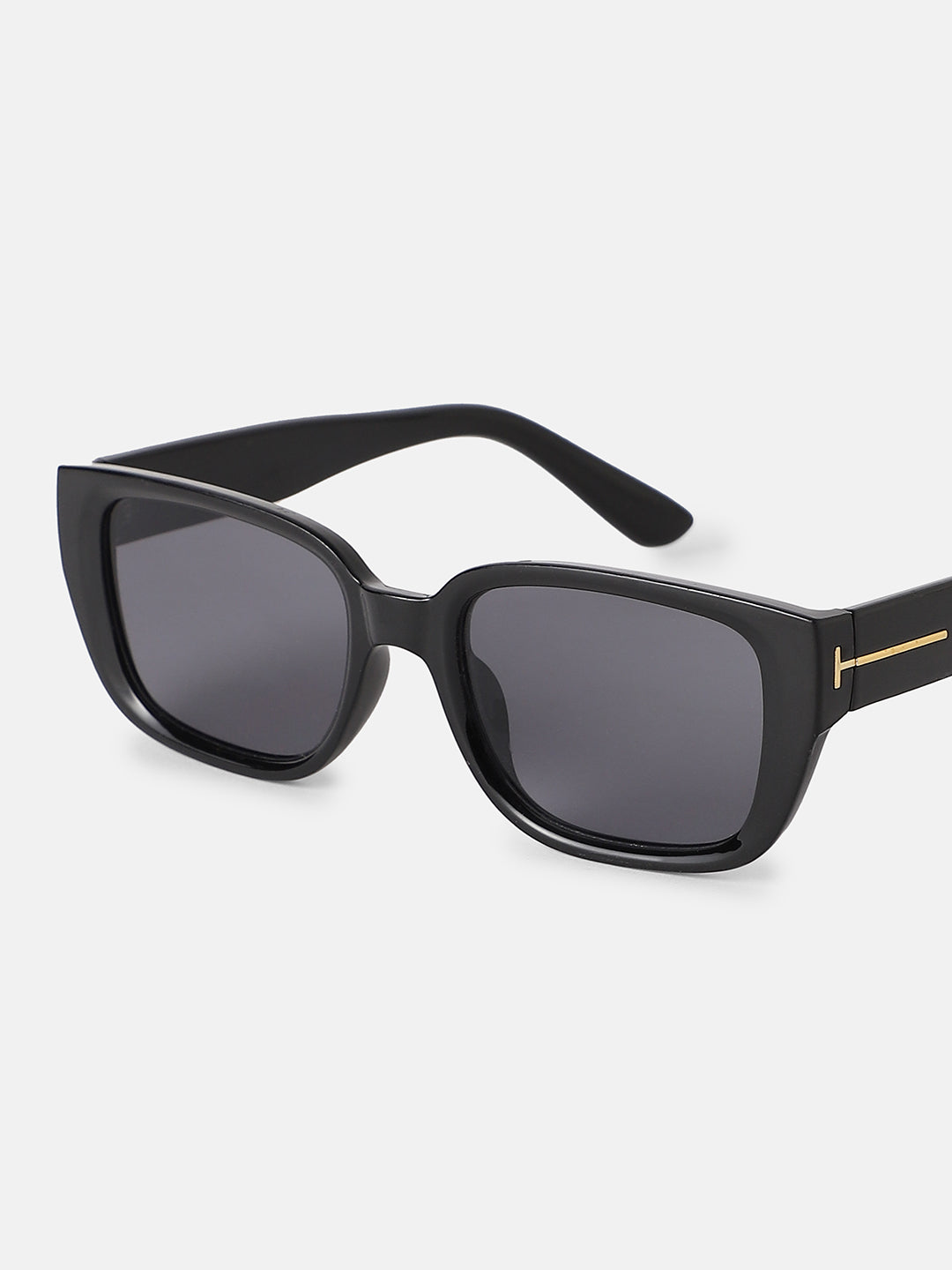 Full Rim Rectangular Sunglasses - Black