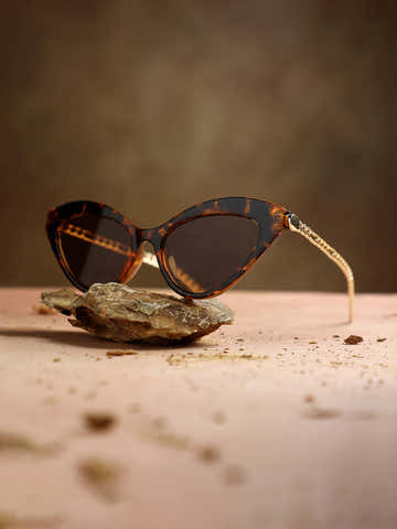 Tortoise Shell Cateye Sunglasses - Gold