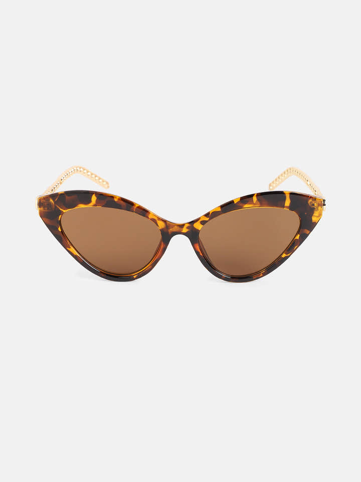 Tortoise Shell Cateye Sunglasses - Gold
