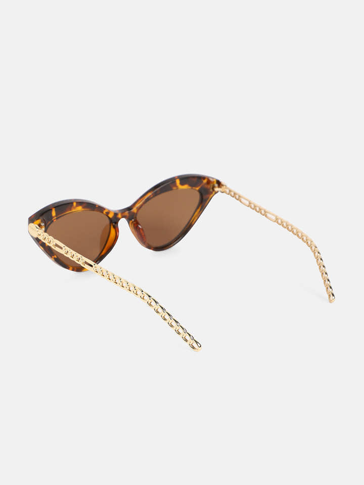 Tortoise Shell Cateye Sunglasses - Gold