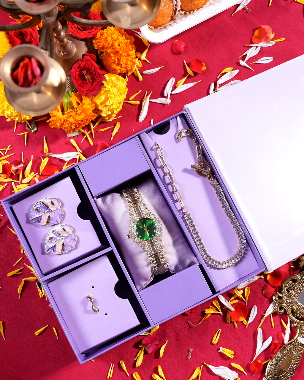 The Rakhi Edit - Watch + Jewellery Gift Set