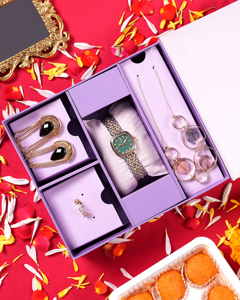 The Rakhi Edit - Watch + Jewellery Gift Set