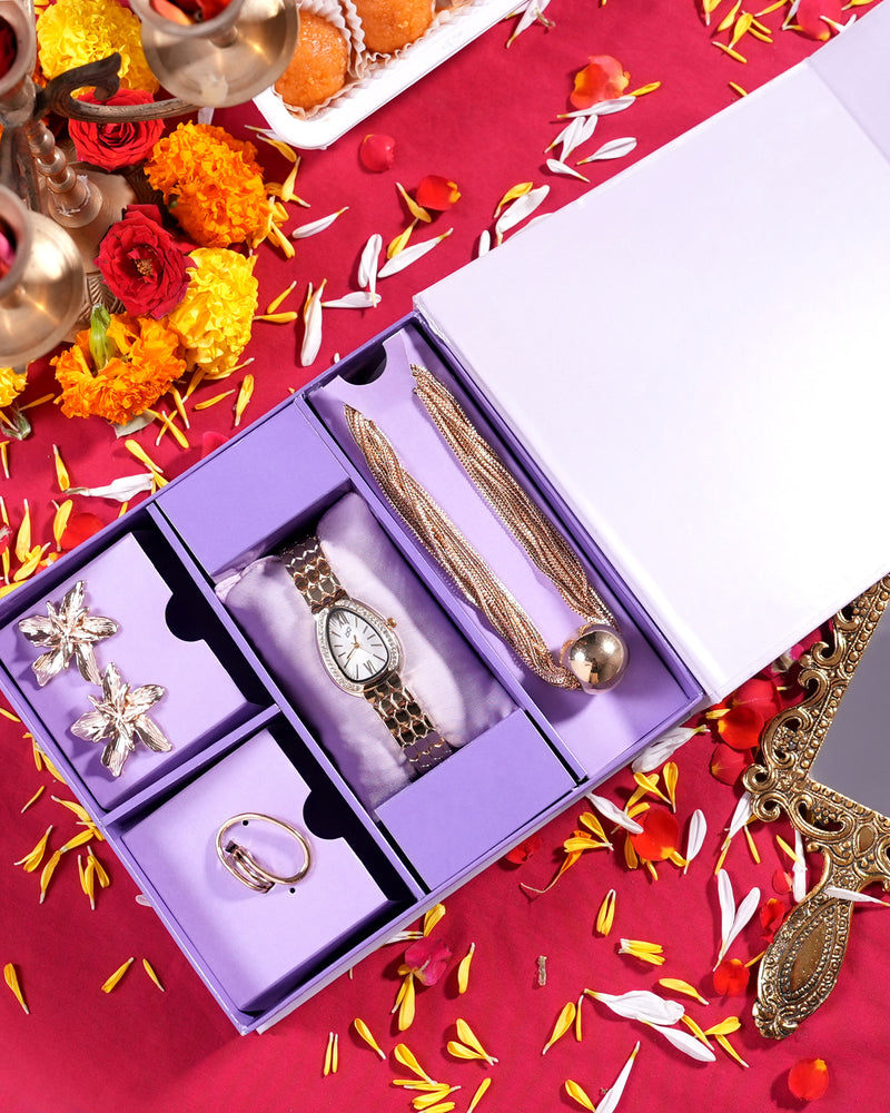 The Rakhi Edit - Watch + Jewellery Gift Set