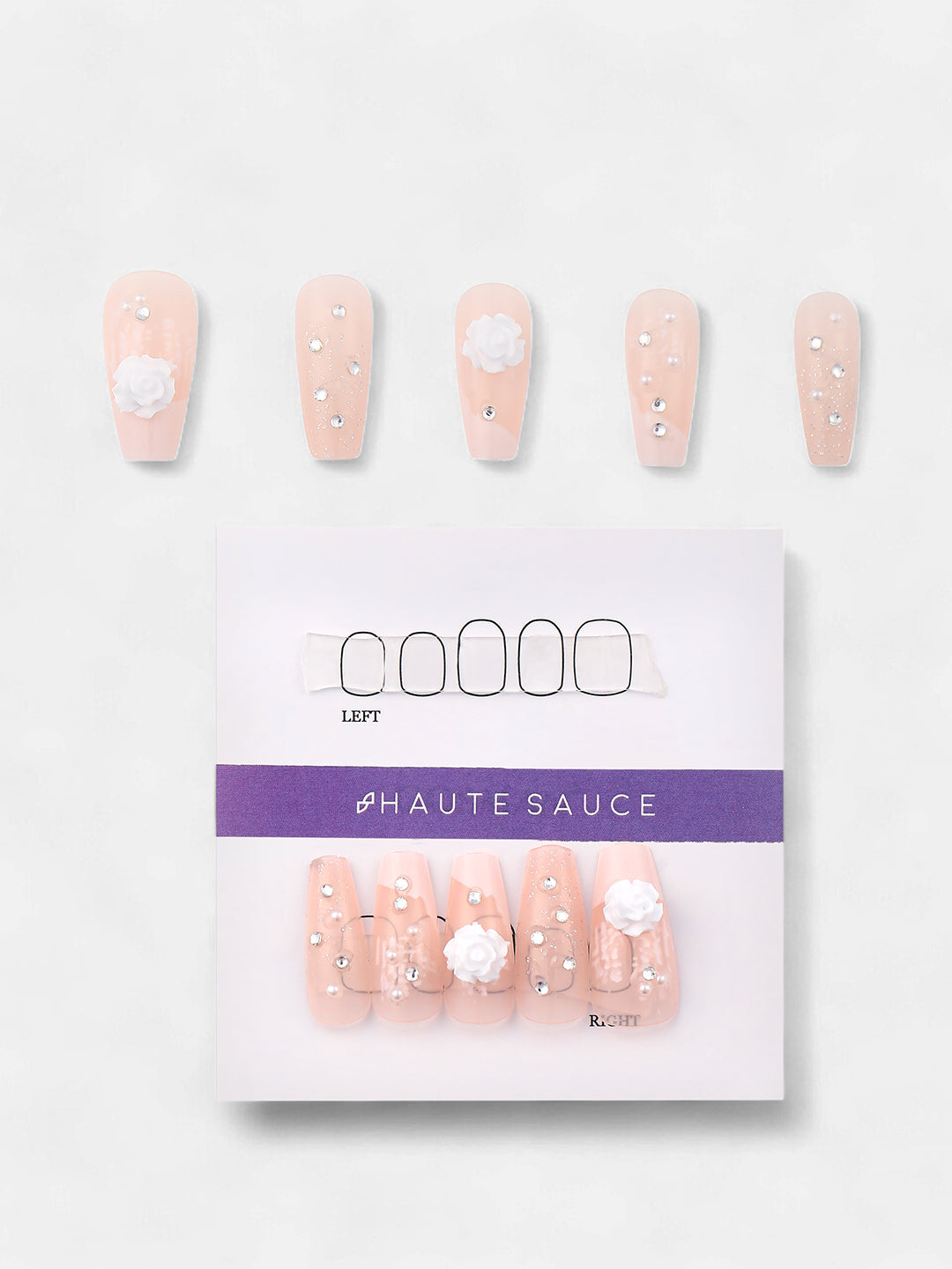 The Amore Press-On Nails - Daisy White