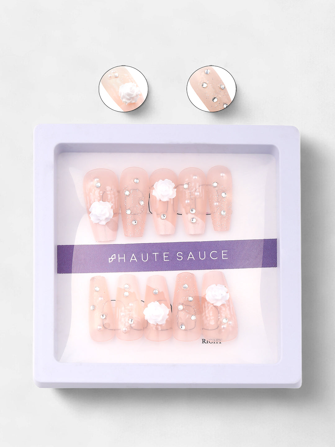 The Amore Press-On Nails - Daisy White