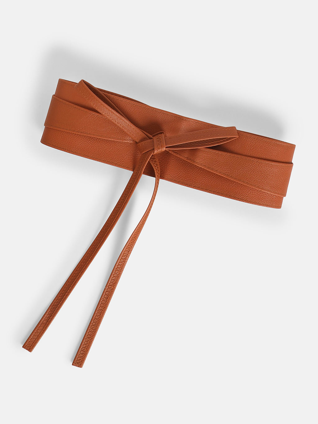 The Minimal Tie-Up Belt-Chocolate Brown