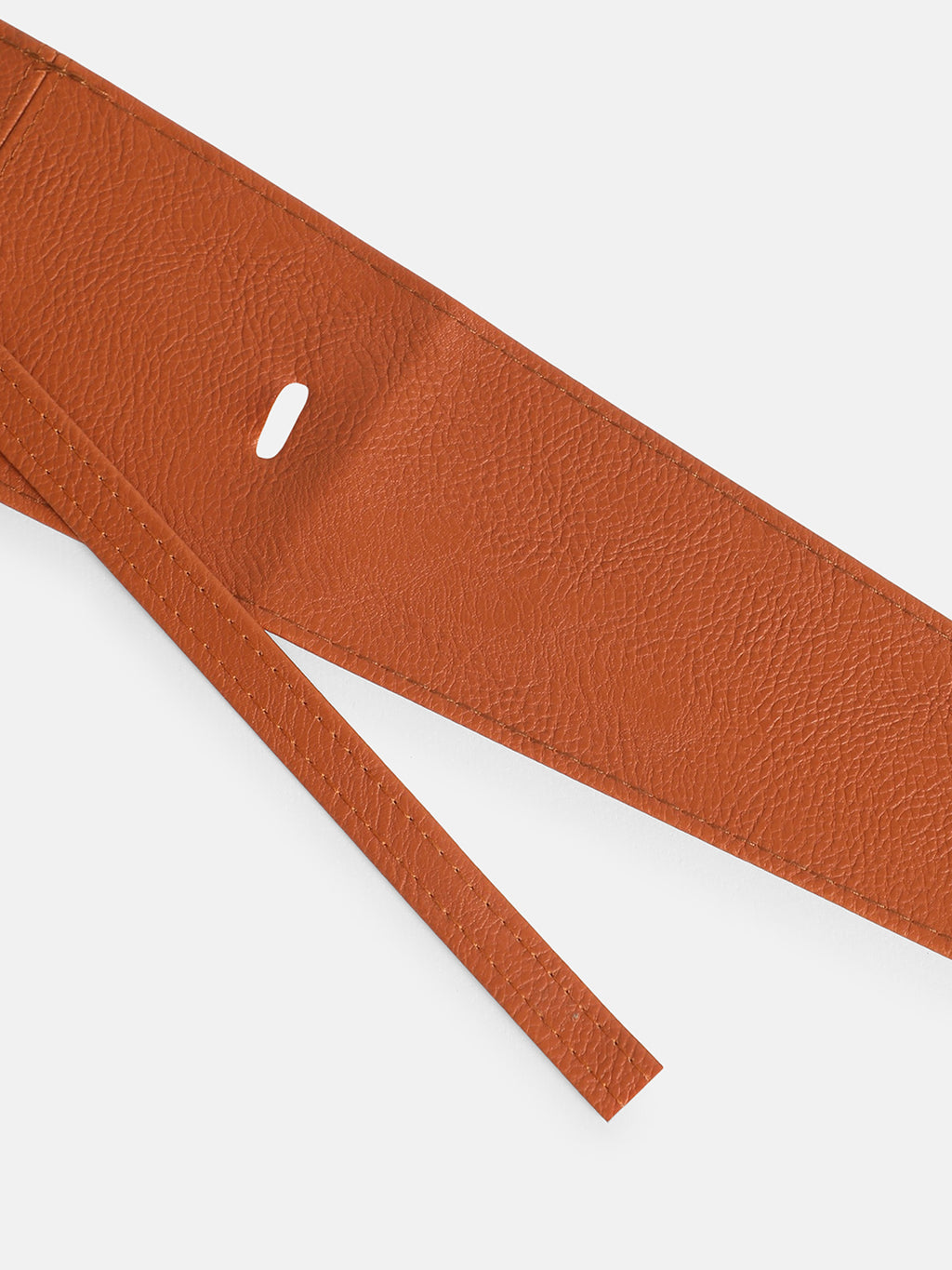 The Minimal Tie-Up Belt-Chocolate Brown