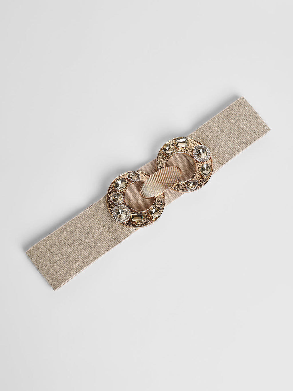 The Cristal Halo Elastic Belt - Saltbox Beige