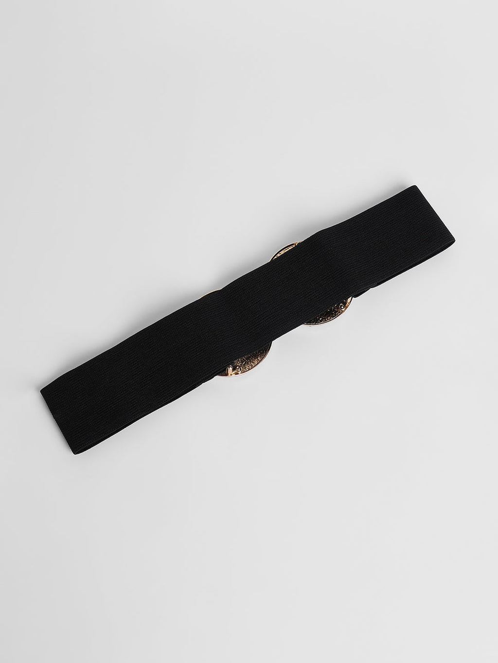 The Cristal Halo Elastic Belt - Raven Black
