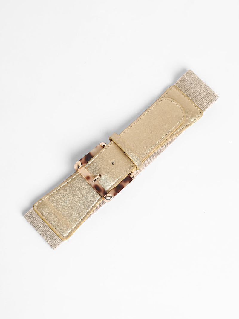 The Tortoiseshell Elastic Belt - Saltbox Beige
