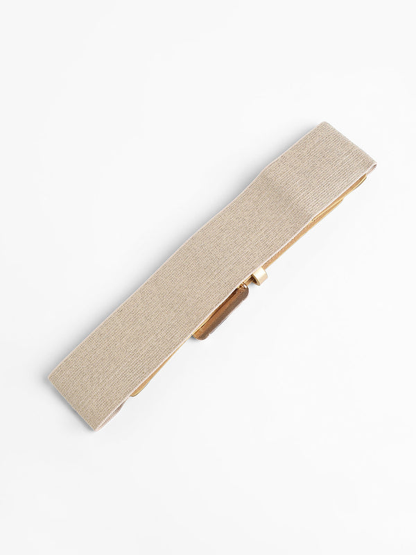 The Tortoiseshell Elastic Belt - Saltbox Beige