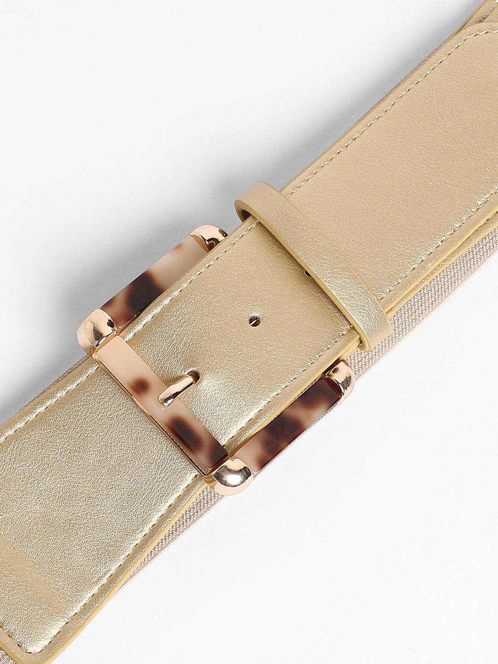 The Tortoiseshell Elastic Belt - Saltbox Beige