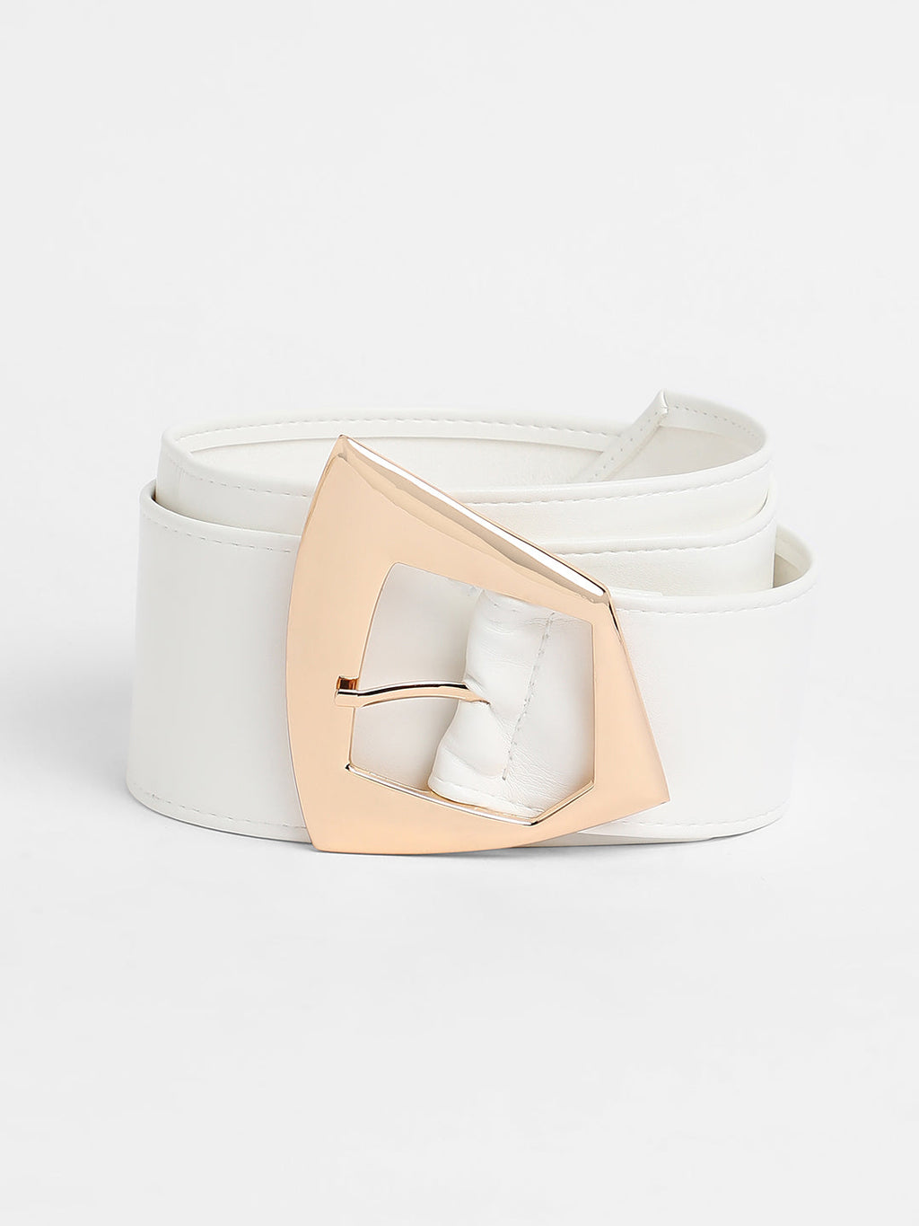 The Volcan Buckle Belt - Daisy White