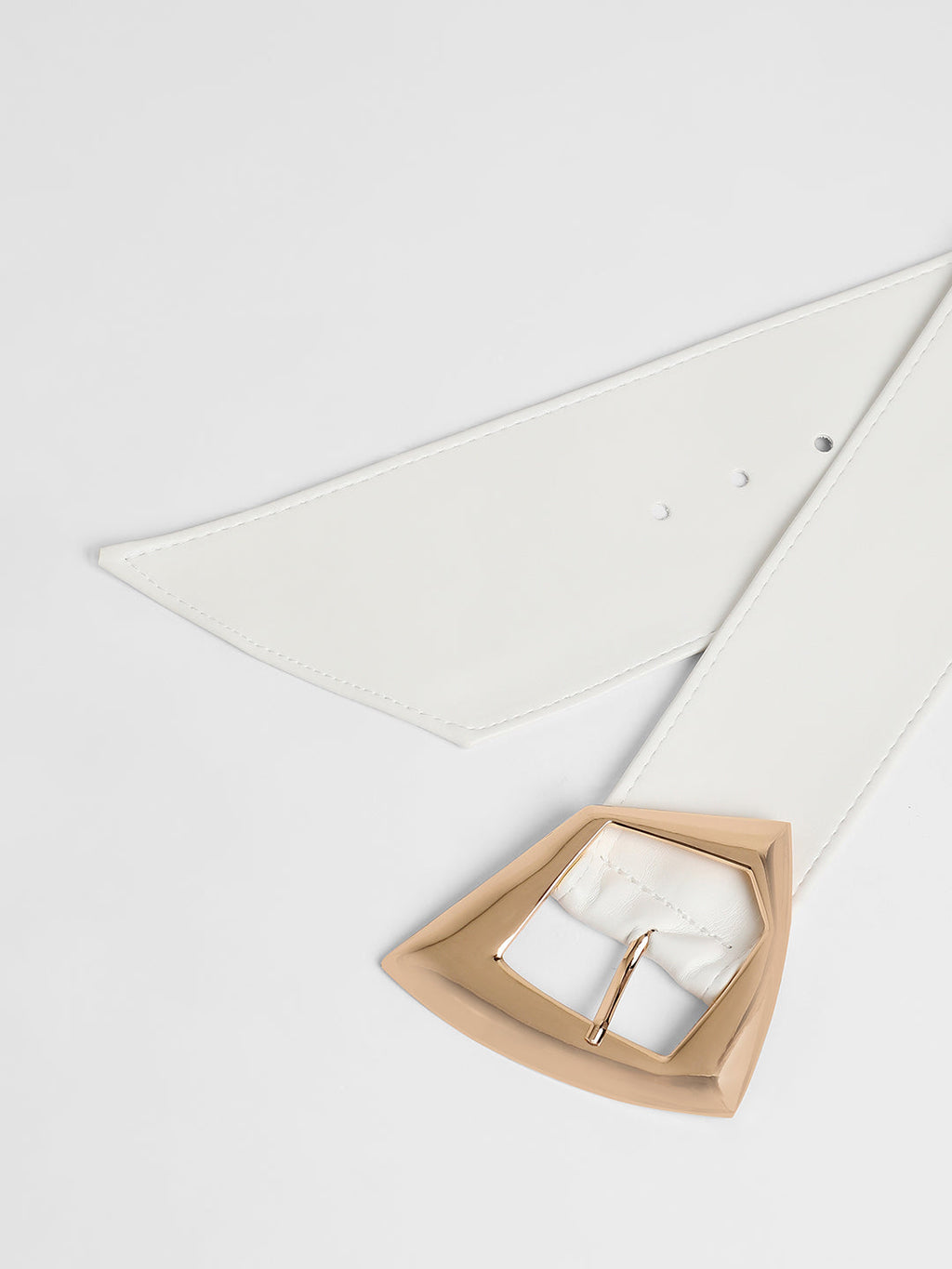 The Volcan Buckle Belt - Daisy White