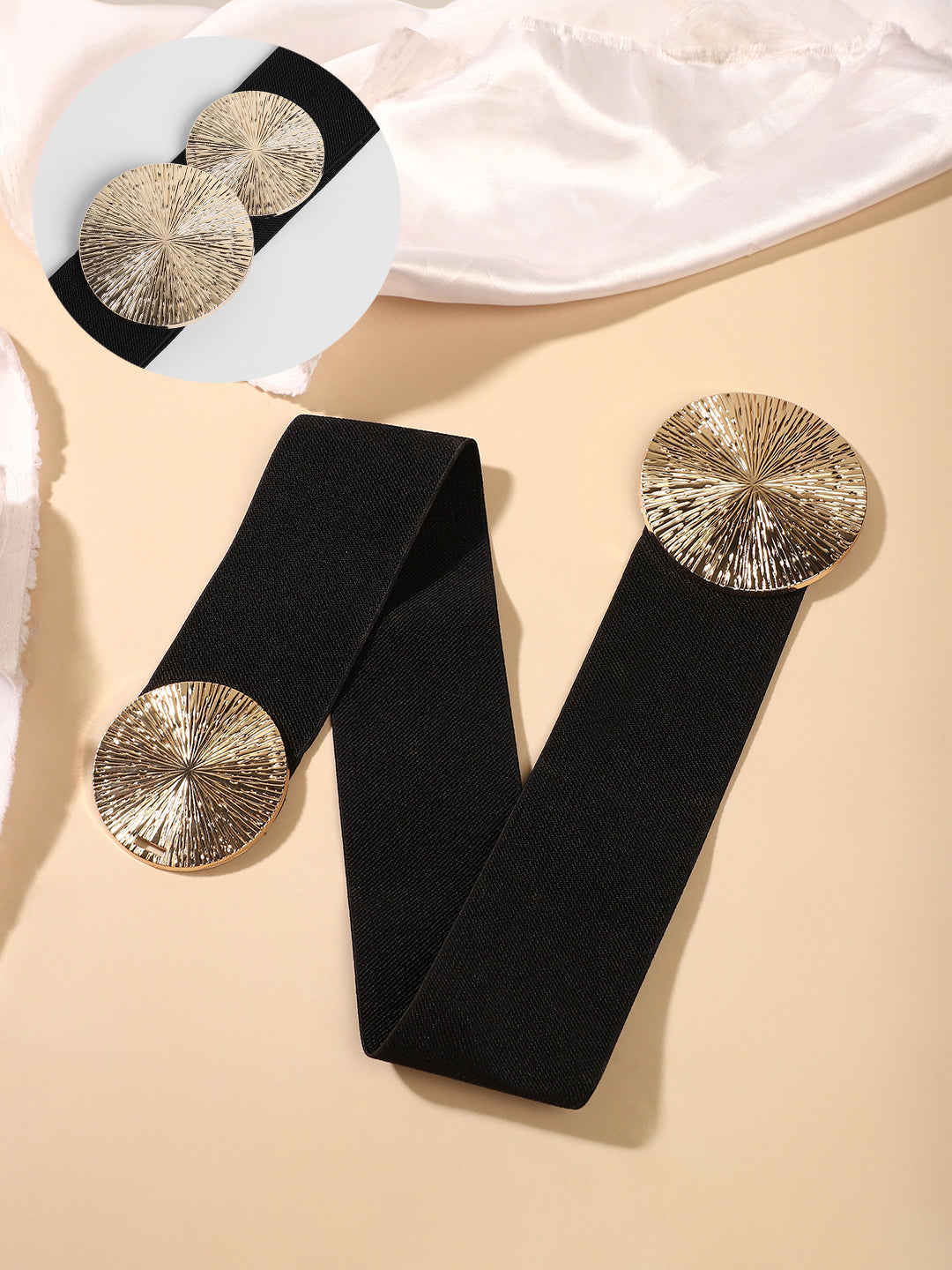 The Lilypad Elastic Belt - Raven Black