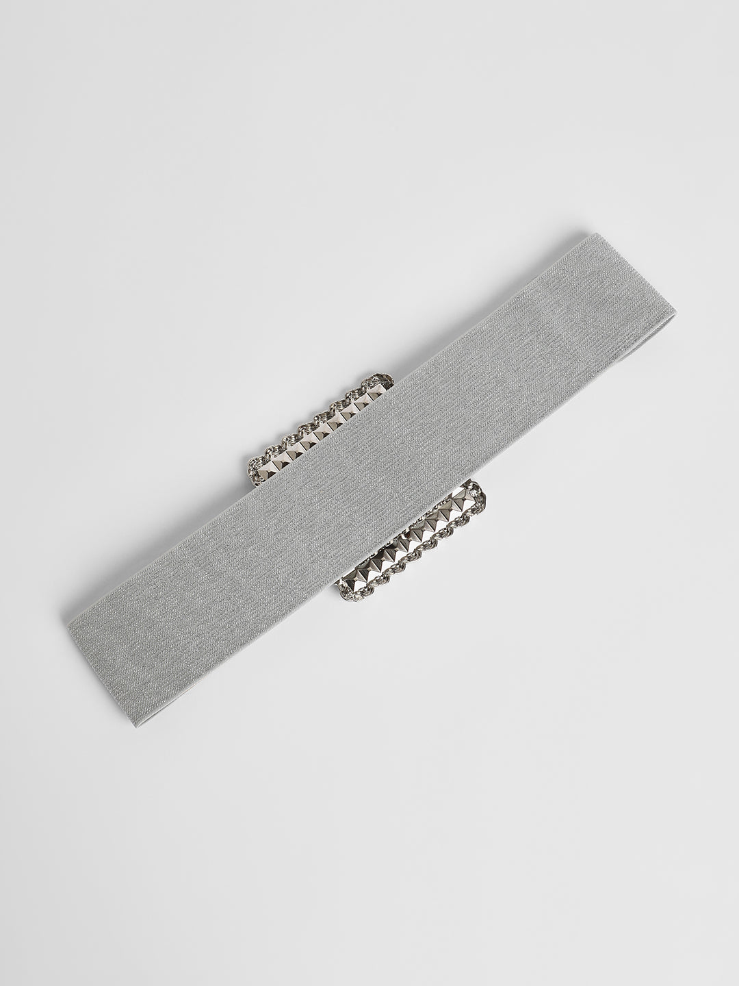 The Quartz Quad Elastic Belt - Metallic Silver