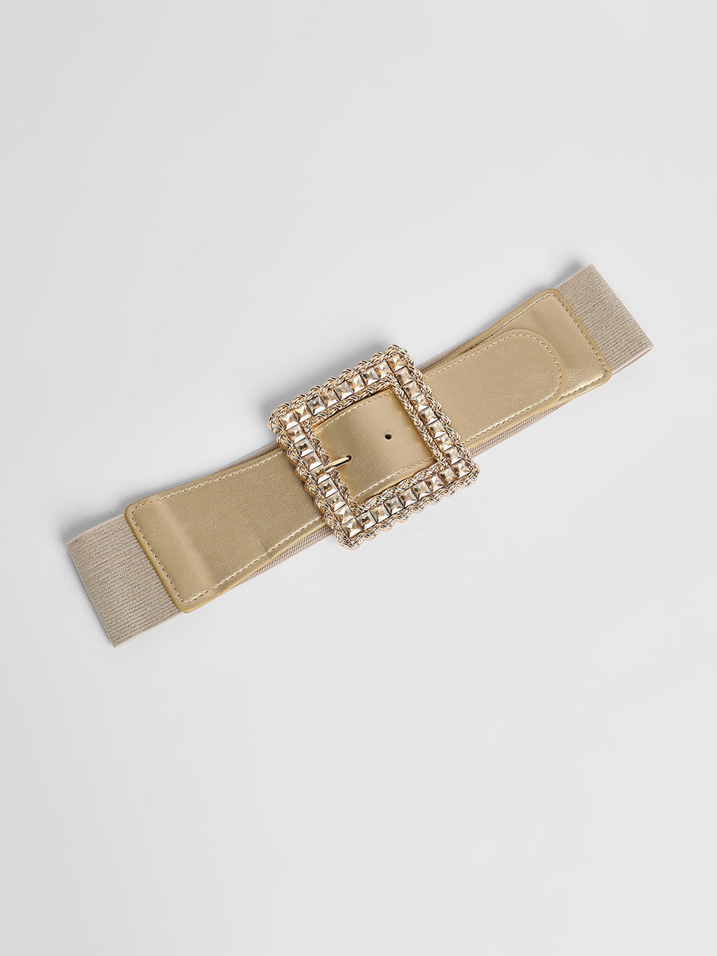 The Quartz Quad Elastic Belt - Champayne Gold